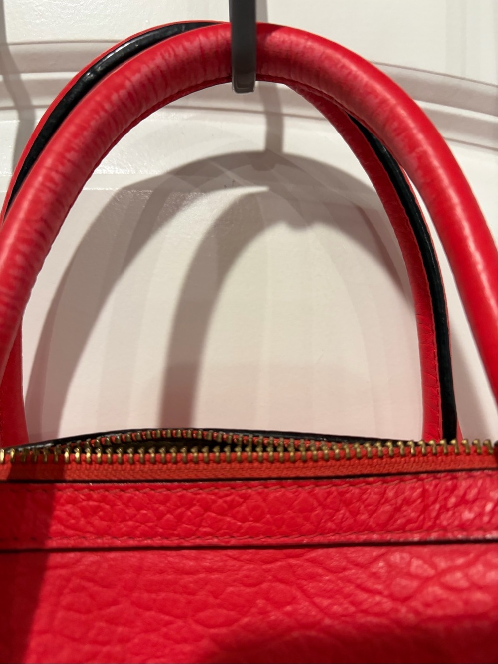 kate spade red Perforated Leather Satchel with Gold-Tone Accents - Picture 7 of 8